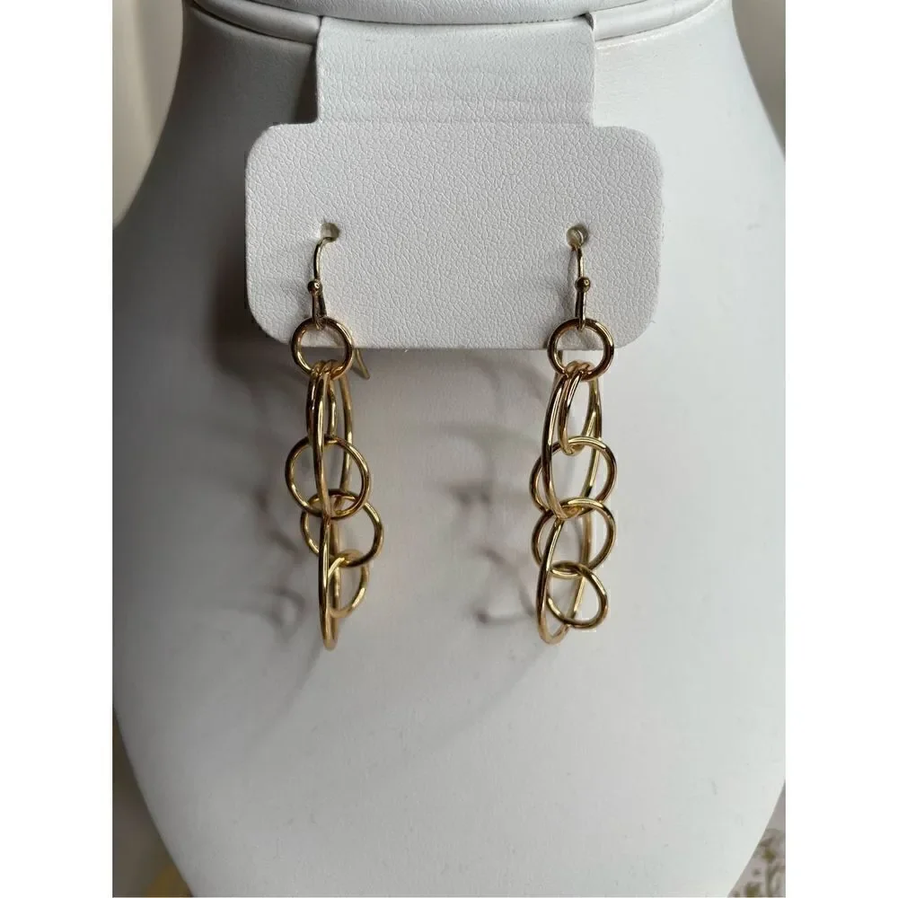 Lot of 4 Gold Toned Earrings and Ring